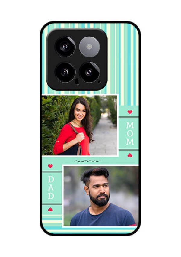 Xiaomi 14 5G Custom Glass Phone Case - Mom & Dad Pic Design