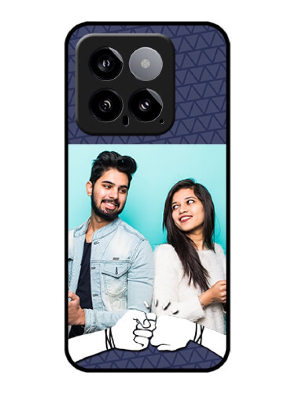 Custom Xiaomi 14 5G Custom Glass Phone Case - With Best Friends Design