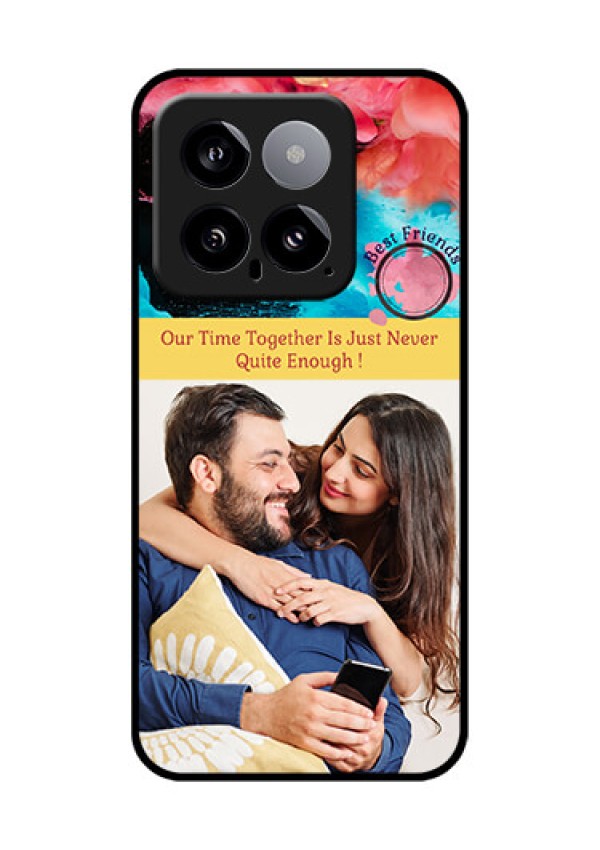 Xiaomi 14 5G Custom Glass Phone Case - Quote With Acrylic Painting Design