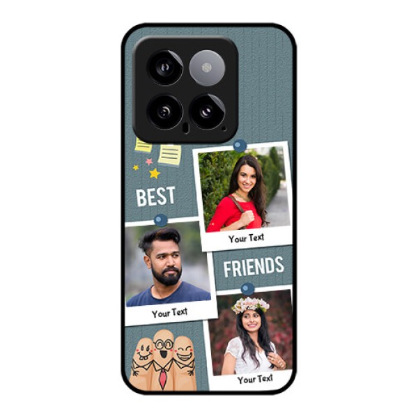 Xiaomi 14 5G Custom Glass Phone Case - Sticky Frames And Friendship Design Xiaomi 14 5G Custom Glass Phone Case - Sticky Frames And Friendship Design