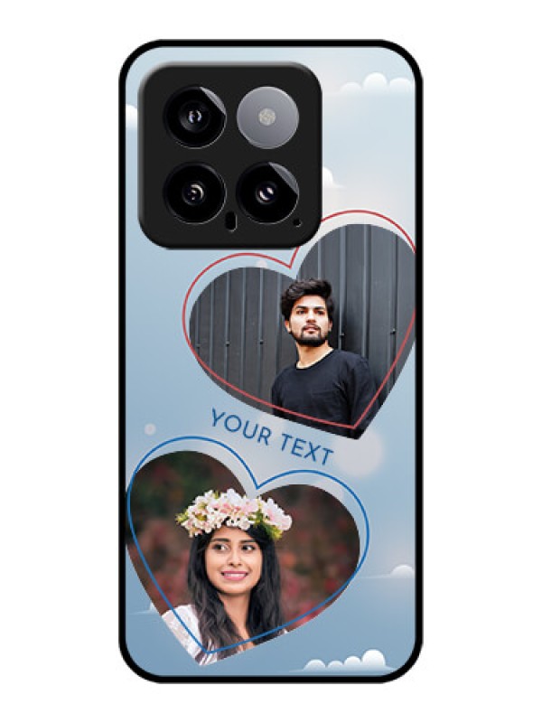 Custom Xiaomi 14 5G Custom Glass Phone Case - Blue Color Couple Design