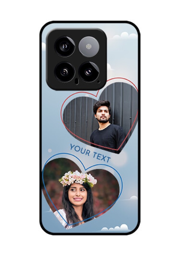 Xiaomi 14 5G Custom Glass Phone Case - Blue Color Couple Design