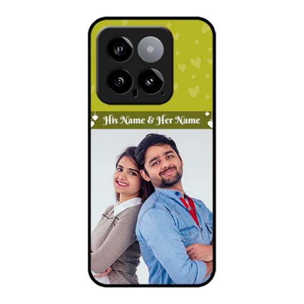Xiaomi 14 5G Custom Glass Phone Case - You & Me Heart Design Xiaomi 14 5G Custom Glass Phone Case - You & Me Heart Design