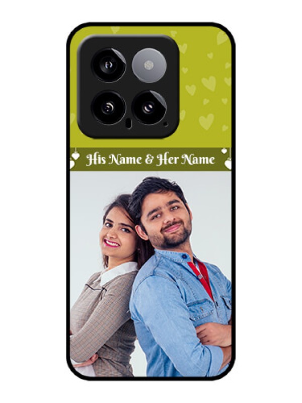 Custom Xiaomi 14 5G Custom Glass Phone Case - You & Me Heart Design