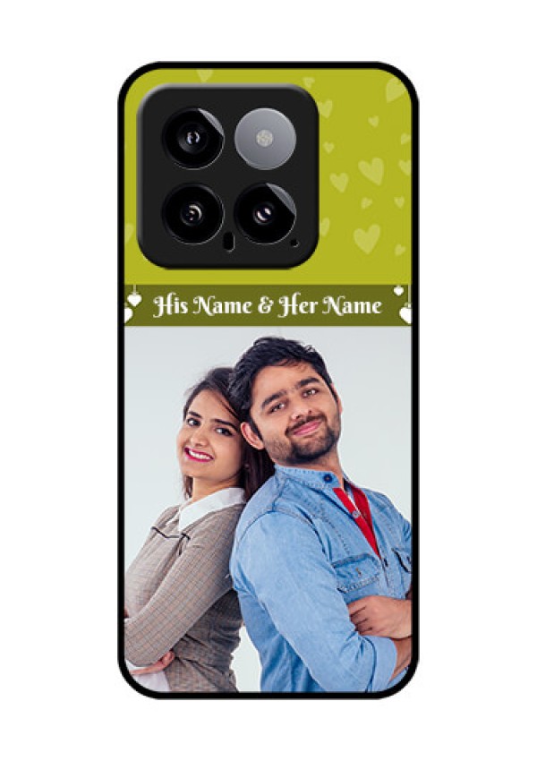 Xiaomi 14 5G Custom Glass Phone Case - You & Me Heart Design
