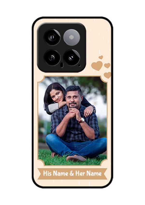 Xiaomi 14 5G Custom Glass Phone Case - With Confetti Love Design