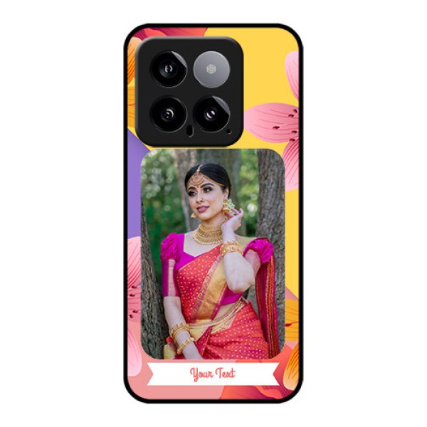 Xiaomi 14 5G Custom Glass Phone Case - 3 Image With Vintage Floral Design Xiaomi 14 5G Custom Glass Phone Case - 3 Image With Vintage Floral Design