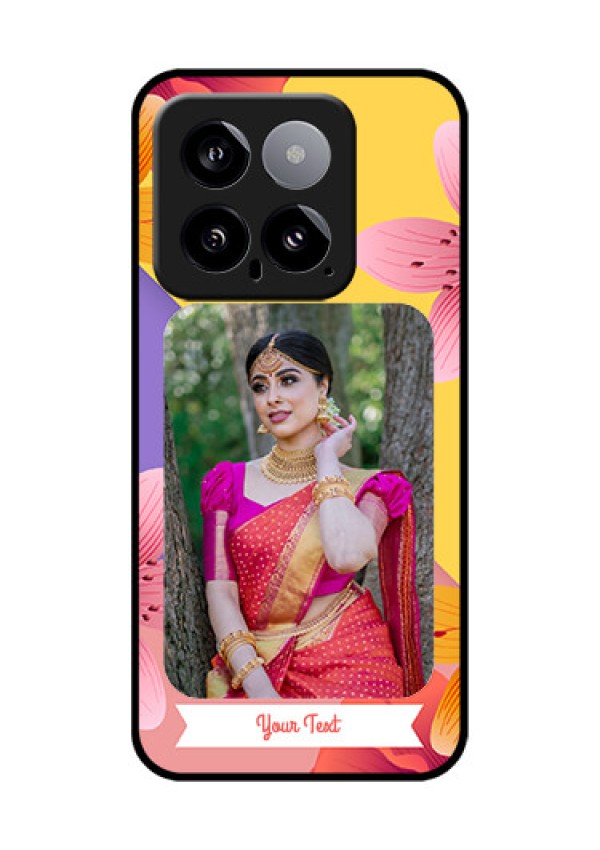 Xiaomi 14 5G Custom Glass Phone Case - 3 Image With Vintage Floral Design