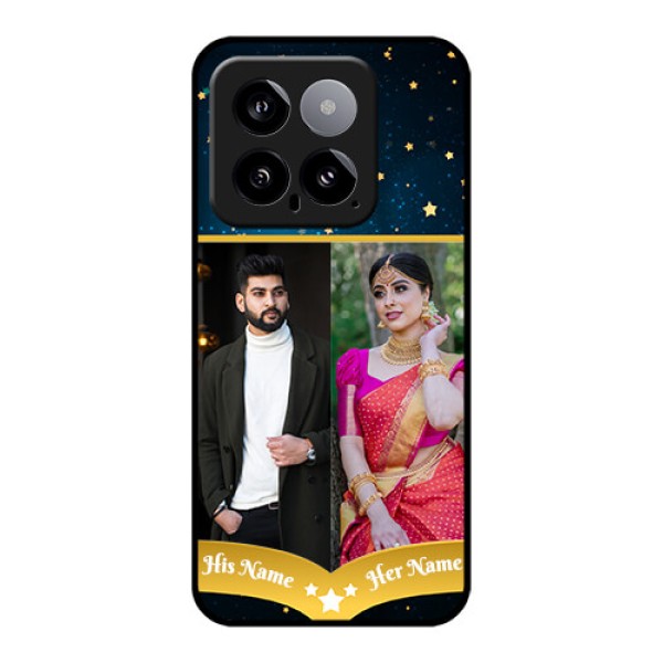 Xiaomi 14 5G Custom Glass Phone Case - Galaxy Stars Backdrop Design