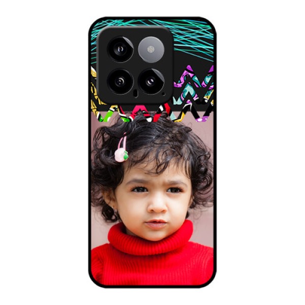 Xiaomi 14 5G Custom Glass Phone Case - Neon Abstract Design