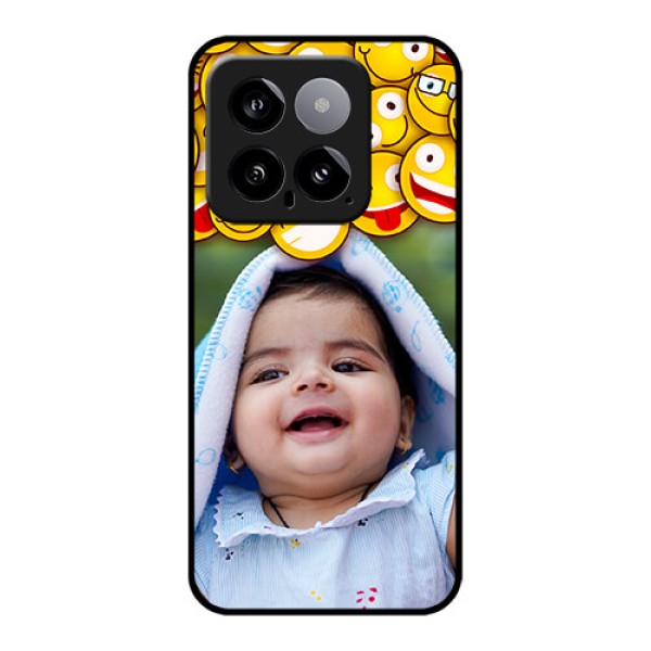 Xiaomi 14 5G Custom Glass Phone Case - With Smiley Emoji Design