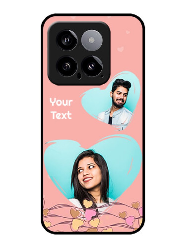 Custom Xiaomi 14 5G Custom Glass Phone Case - Love Doodle Design