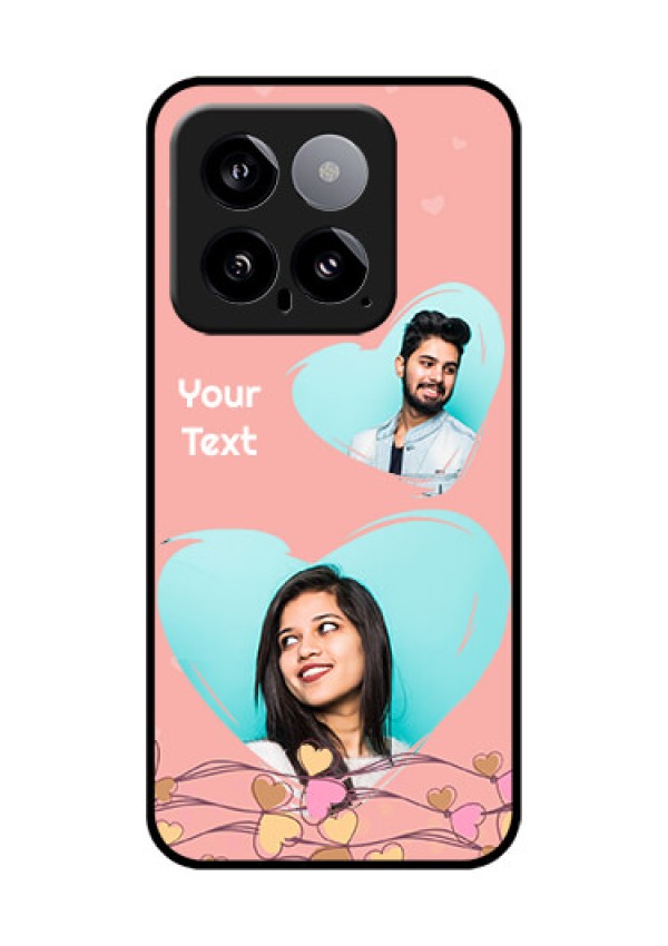 Xiaomi 14 5G Custom Glass Phone Case - Love Doodle Design