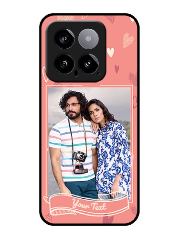 Custom Xiaomi 14 5G Custom Glass Phone Case - Love Doodle Art Design
