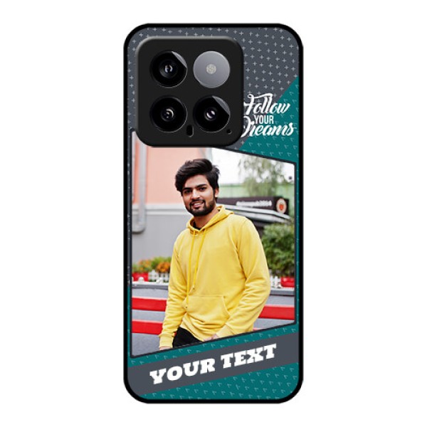 Xiaomi 14 5G Custom Glass Phone Case - Background Pattern Design With Quote Xiaomi 14 5G Custom Glass Phone Case - Background Pattern Design With Quote