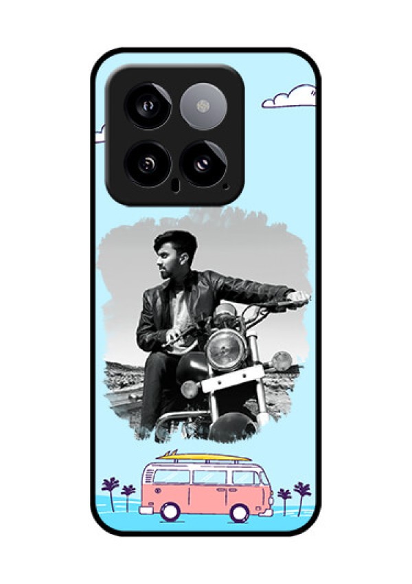 Xiaomi 14 5G Custom Glass Phone Case - Travel & Adventure Design