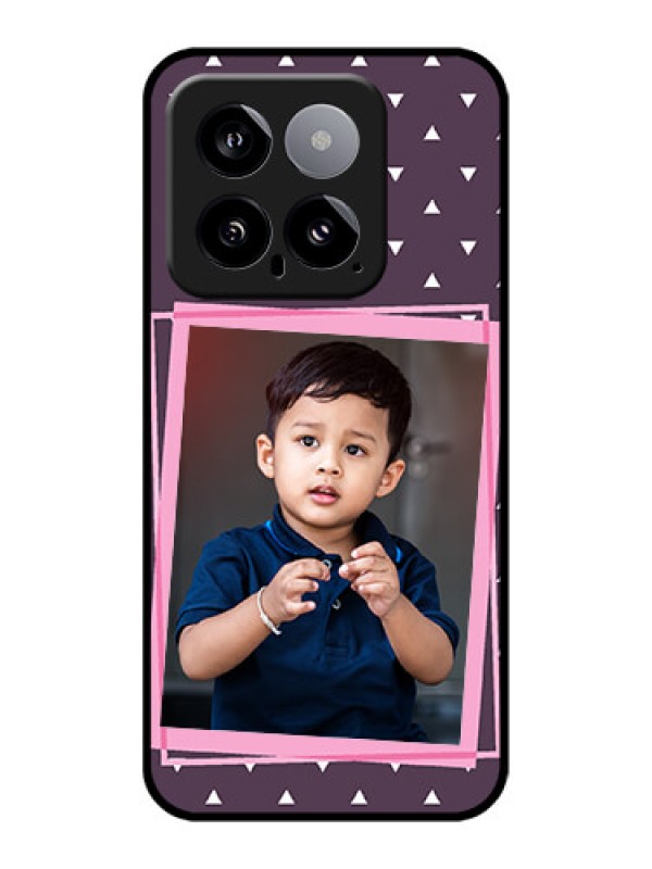 Custom Xiaomi 14 5G Custom Glass Phone Case - Triangle Pattern Dotted Design