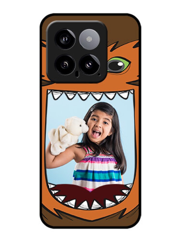 Custom Xiaomi 14 5G Custom Glass Phone Case - Owl Monster Back Case Design