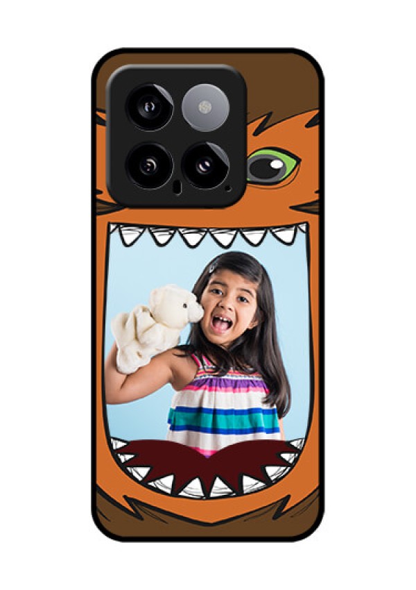 Xiaomi 14 5G Custom Glass Phone Case - Owl Monster Back Case Design