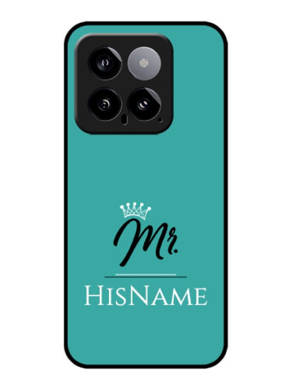 Custom Xiaomi 14 5G Custom Glass Phone Case - Mr With Name Design
