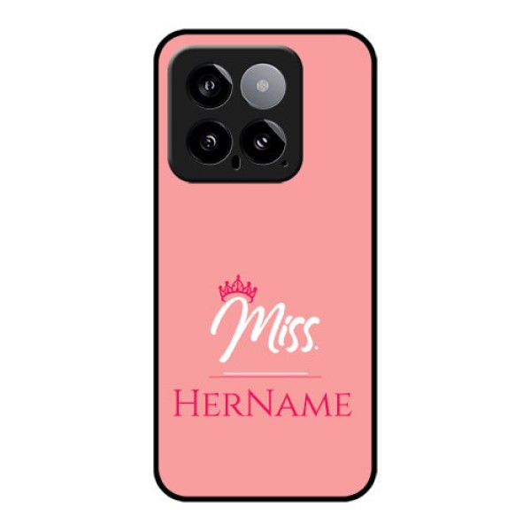 Xiaomi 14 5G Custom Glass Phone Case - Mrs With Name Design