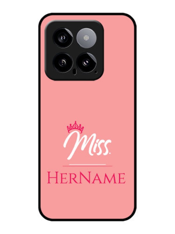 Custom Xiaomi 14 5G Custom Glass Phone Case - Mrs With Name Design