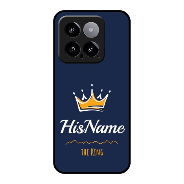 Xiaomi 14 5G Custom Glass Phone Case - King With Name Design