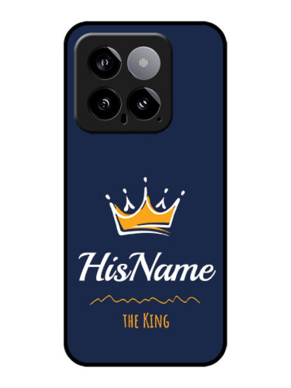 Custom Xiaomi 14 5G Custom Glass Phone Case - King With Name Design