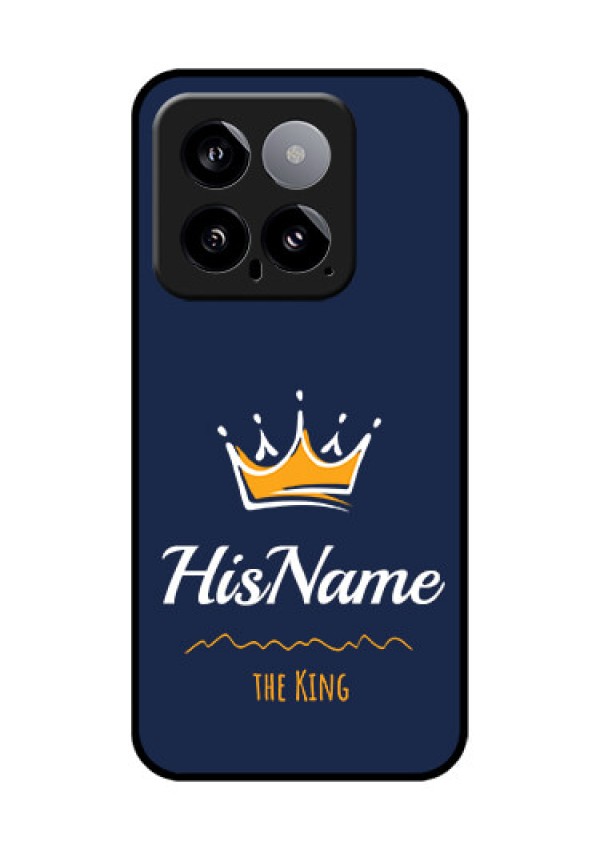 Xiaomi 14 5G Custom Glass Phone Case - King With Name Design