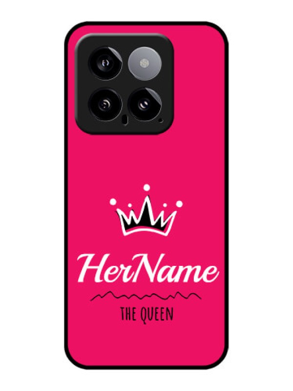 Custom Xiaomi 14 5G Custom Glass Phone Case - Queen With Name Design