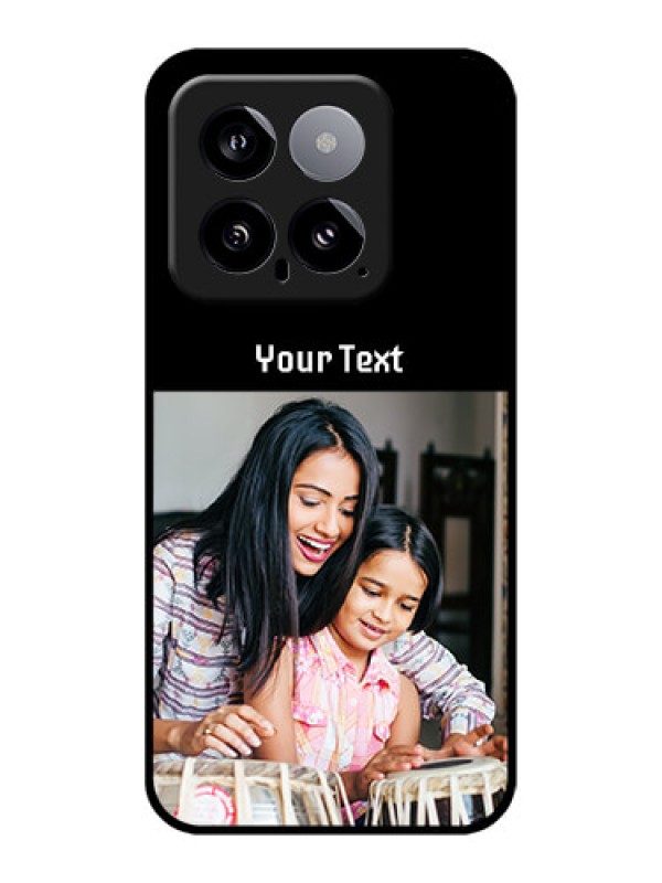 Custom Xiaomi 14 5G Custom Glass Phone Case - Photo With Name Design