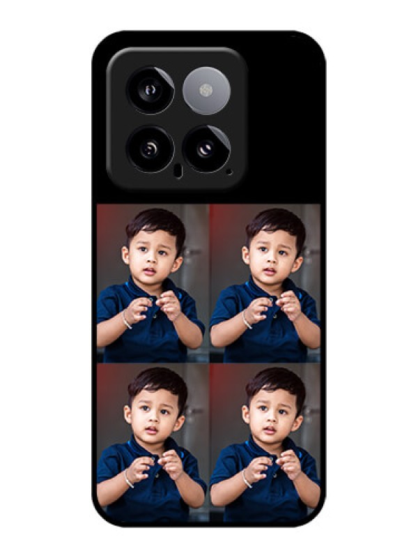 Custom Xiaomi 14 5G Custom Glass Phone Case - 4 Image Holder Design