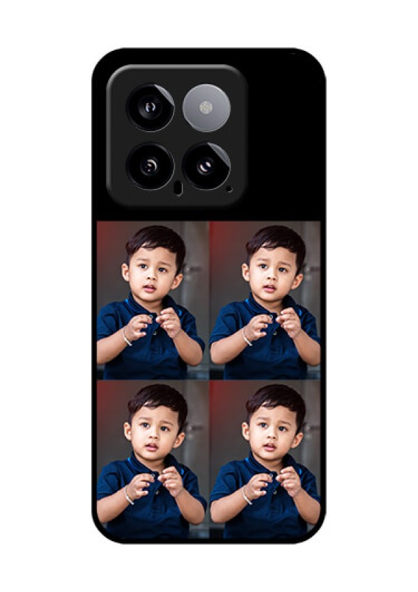 Xiaomi 14 5G Custom Glass Phone Case - 4 Image Holder Design