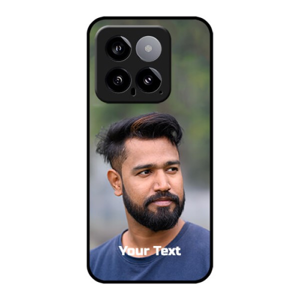 Xiaomi 14 5G Custom Glass Phone Case - Photo With Text Design Xiaomi 14 5G Custom Glass Phone Case - Photo With Text Design
