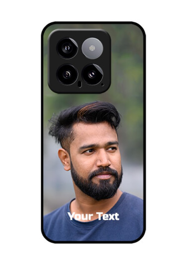 Xiaomi 14 5G Custom Glass Phone Case - Photo With Text Design