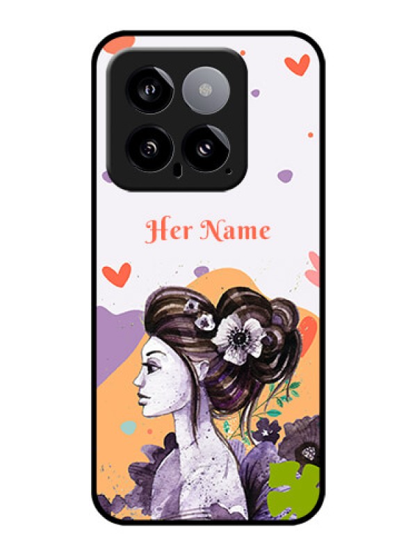 Custom Xiaomi 14 5G Custom Glass Phone Case - Woman And Nature Design
