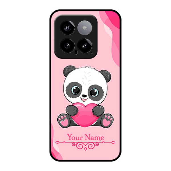 Xiaomi 14 5G Custom Glass Phone Case - Cute Panda Design Xiaomi 14 5G Custom Glass Phone Case - Cute Panda Design