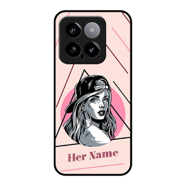 Xiaomi 14 5G Custom Glass Phone Case - Rockstar Girl Design