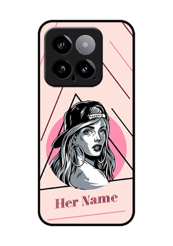 Xiaomi 14 5G Custom Glass Phone Case - Rockstar Girl Design