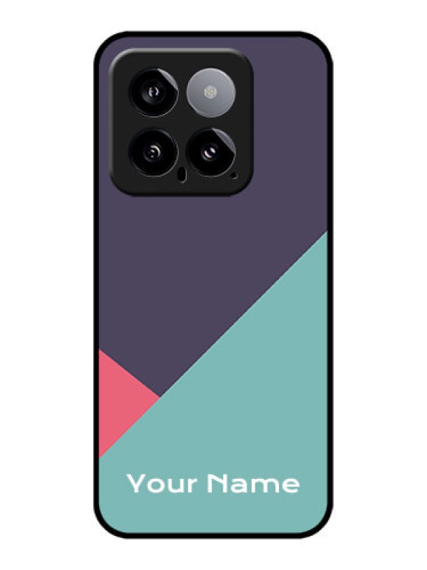 Custom Xiaomi 14 5G Custom Glass Phone Case - Tri Color Abstract Design