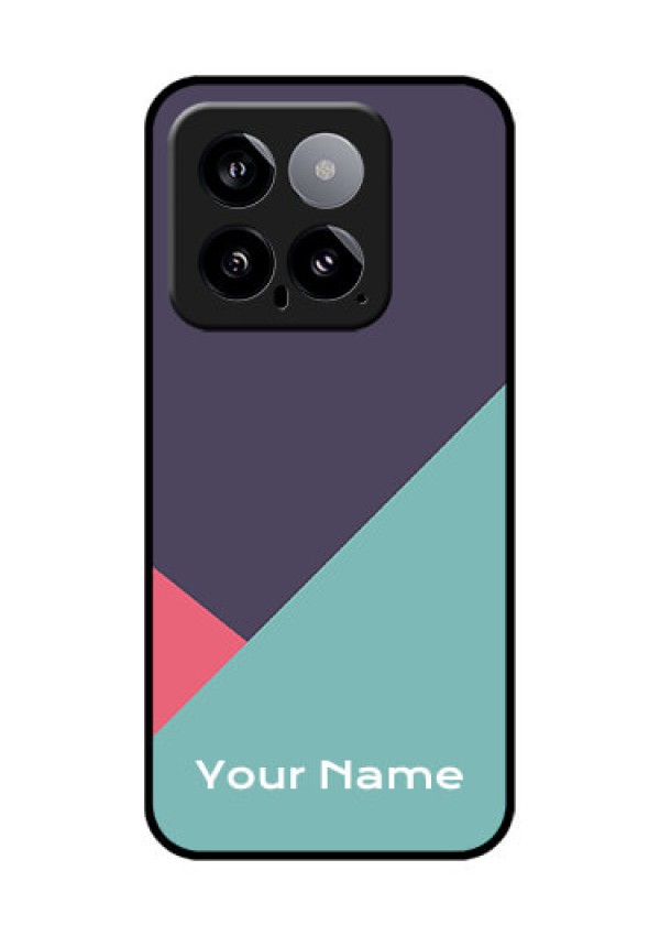 Xiaomi 14 5G Custom Glass Phone Case - Tri Color Abstract Design