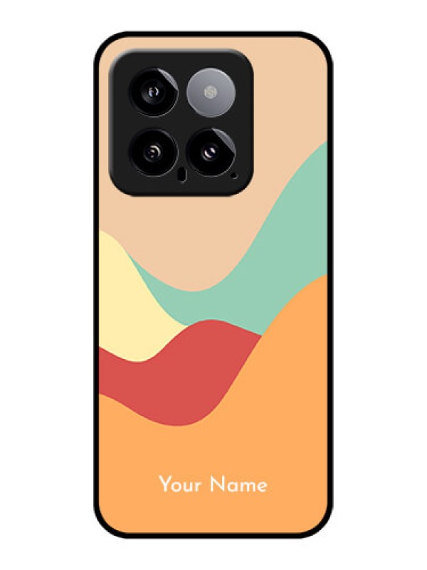 Custom Xiaomi 14 5G Custom Glass Phone Case - Ocean Waves Multi - Colour Design