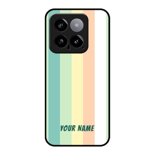 Xiaomi 14 5G Custom Glass Phone Case - Multi - Colour Stripes Design Xiaomi 14 5G Custom Glass Phone Case - Multi - Colour Stripes Design