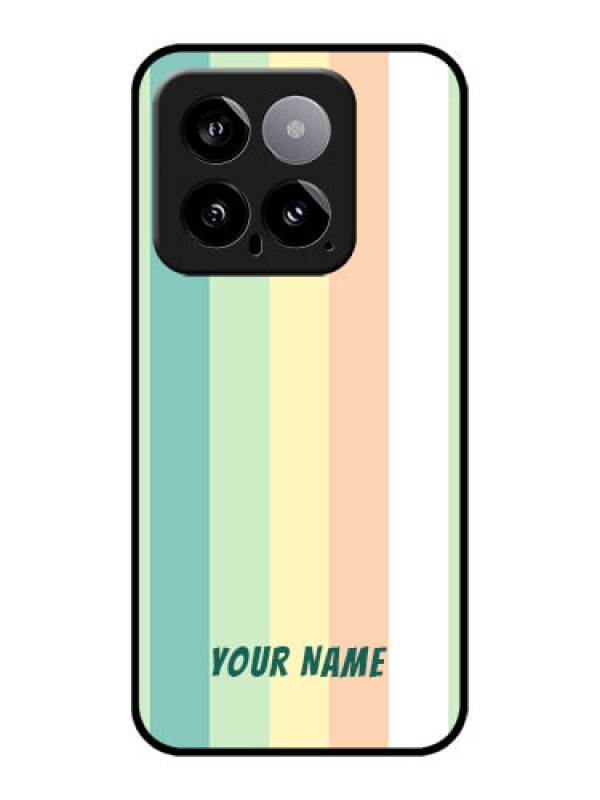 Custom Xiaomi 14 5G Custom Glass Phone Case - Multi - Colour Stripes Design