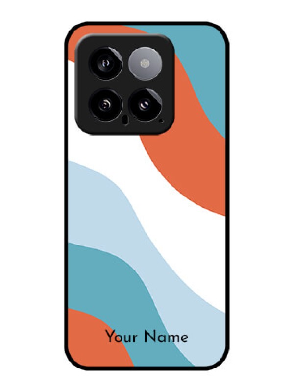 Custom Xiaomi 14 5G Custom Glass Phone Case - Coloured Waves Design