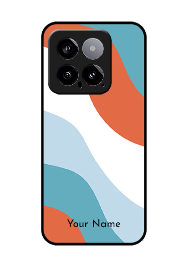 Xiaomi 14 5G Custom Glass Phone Case - Coloured Waves Design