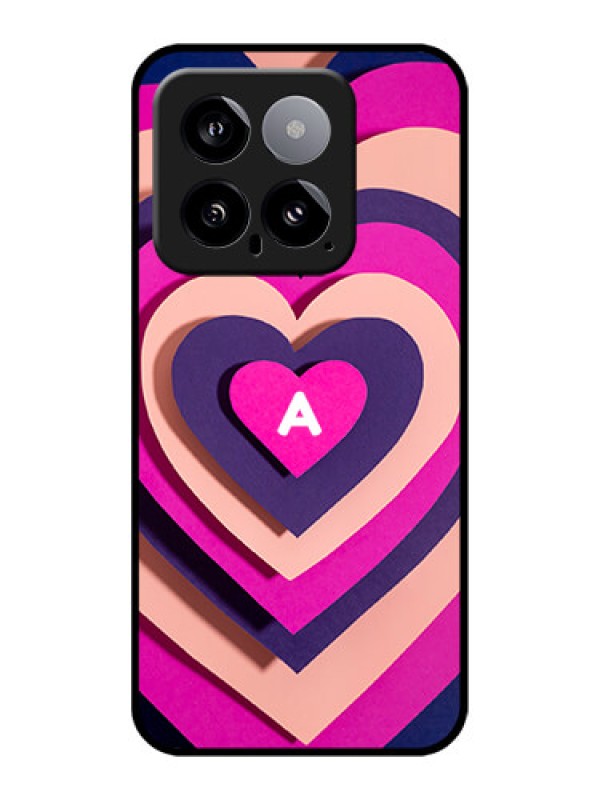 Custom Xiaomi 14 5G Custom Glass Phone Case - Cute Heart Pattern Design