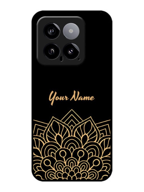 Custom Xiaomi 14 5G Custom Glass Phone Case - Golden Mandala Design