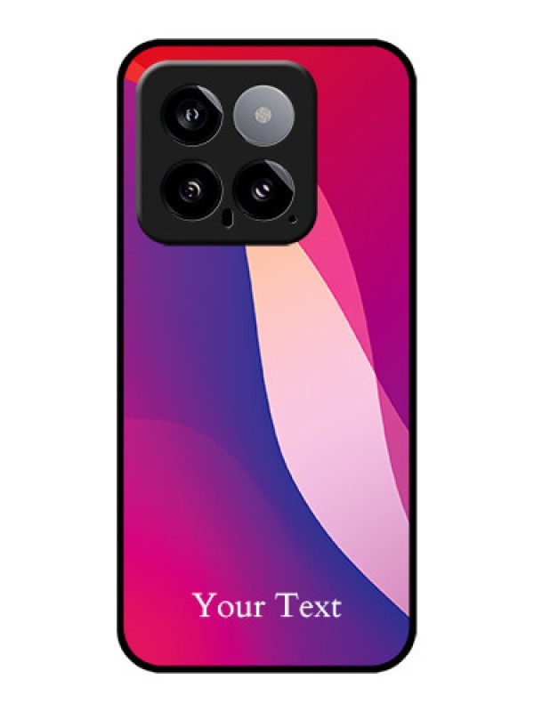 Custom Xiaomi 14 5G Custom Glass Phone Case - Digital Abstract Overlap Design