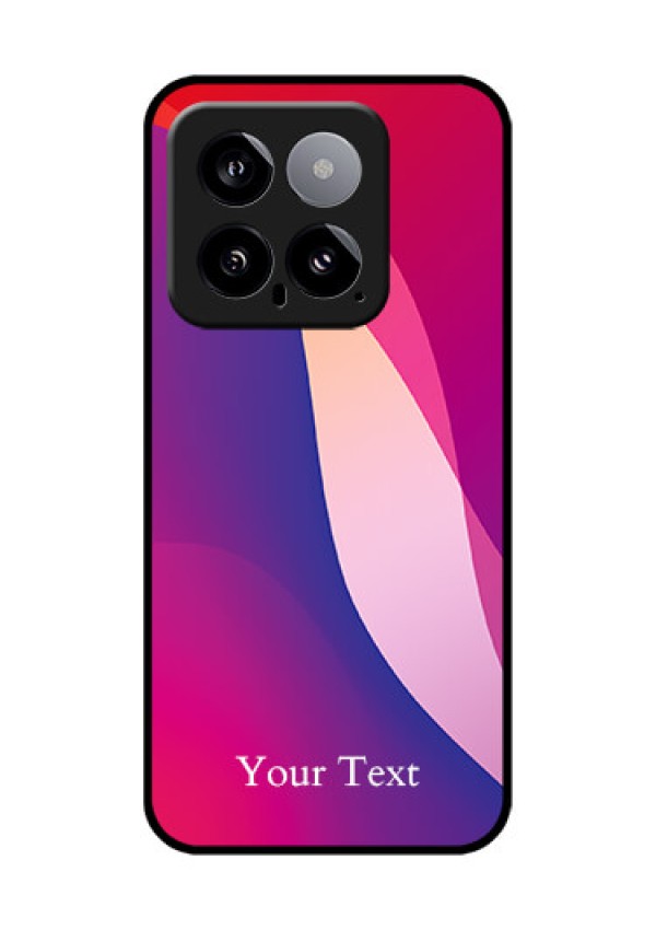 Xiaomi 14 5G Custom Glass Phone Case - Digital Abstract Overlap Design